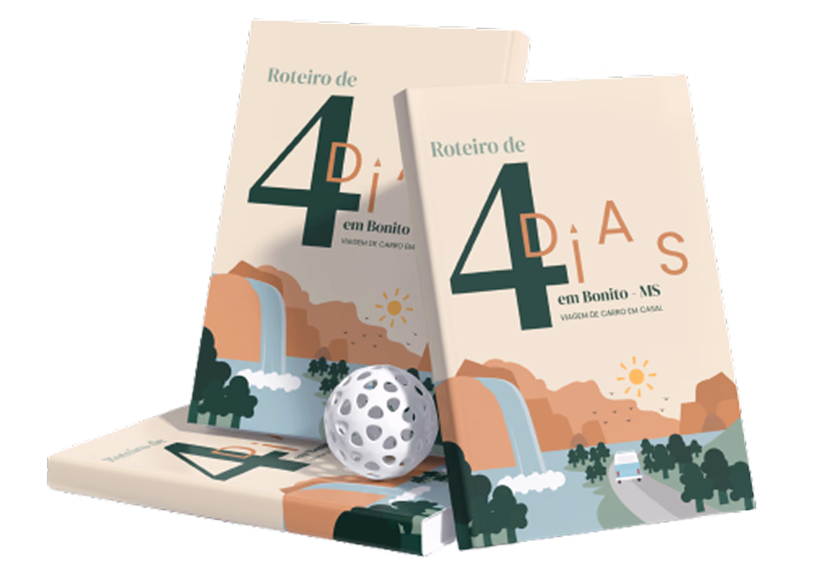 Mockup do roteiro Bonito em 4 dias