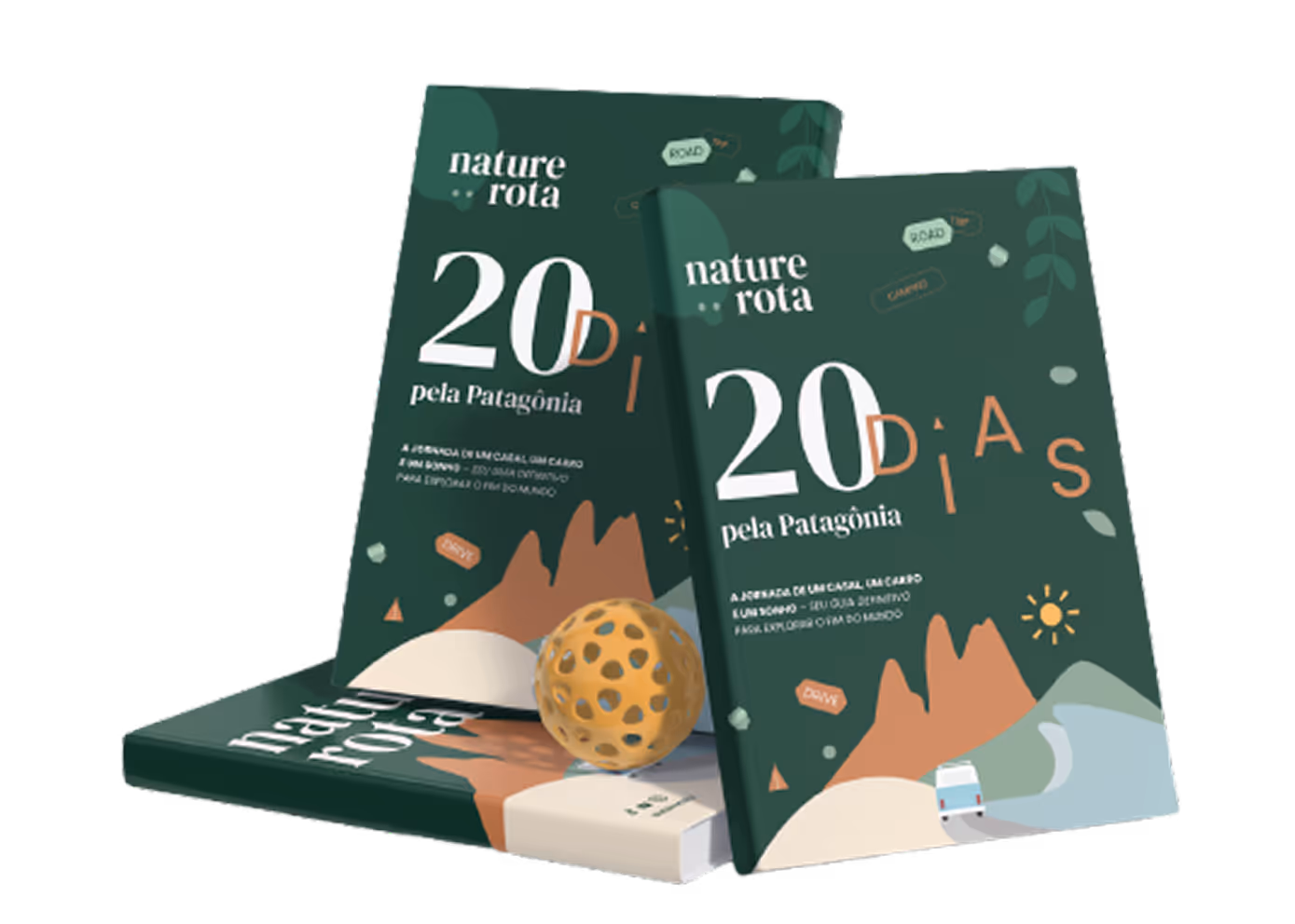 Mockup do ebook 20 dias pela Patagônia